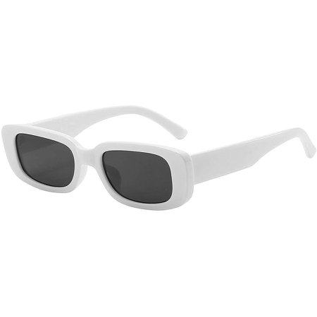 white rectangular sunglasses