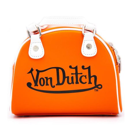 New Orange & White Von Dutch Bowling Small Bag