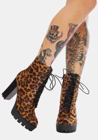 Take A Stance Heeled Lace Up Booties