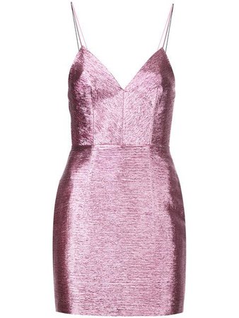 metallic pink dress