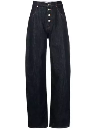 MM6 Maison Margiela high-waist wide-leg Jeans - Farfetch