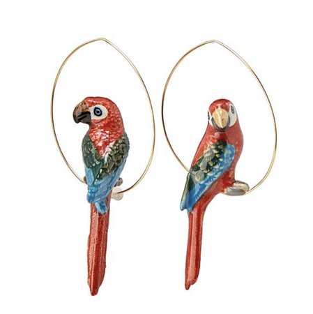 Tropical Birds Parrots Earrings