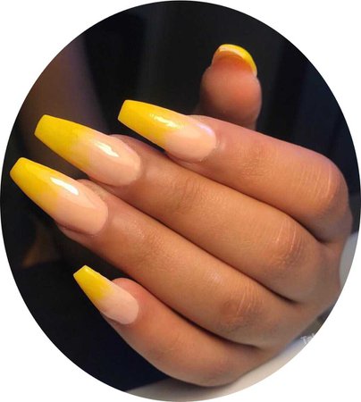 yellow ombré nails
