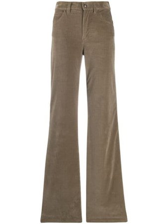 Green Etro flared style trousers - Farfetch