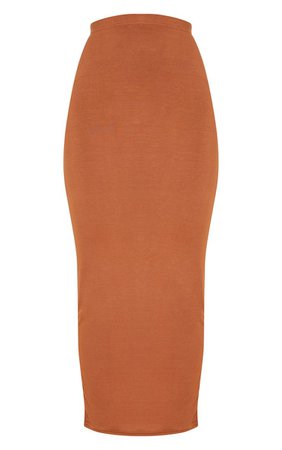 Tan Basic Maxi Skirt | Skirts | PrettyLittleThing USA