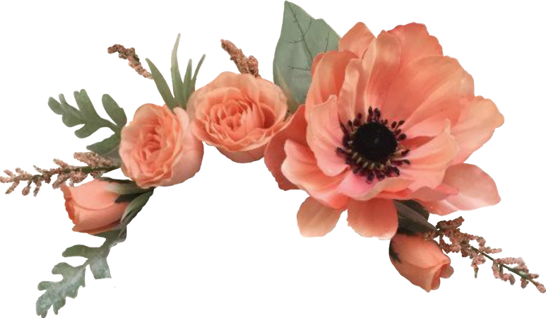 Peach Flower crown 1
