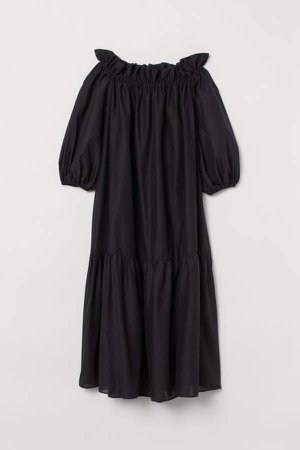 Off-the-shoulder Dress - Black