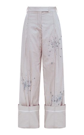 Oversized Cotton-Blend Wide-Leg Pants By Des Phemmes | Moda Operandi