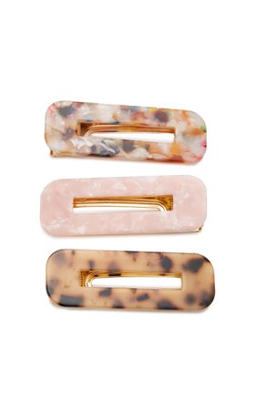 8 Other Reasons Exclusive Set-Of-Three Tortoiseshell Resin Hairclips