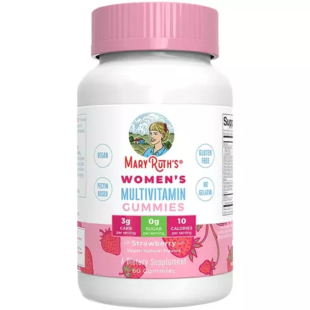 MaryRuth Organics Women's Multivitamin Gummies - Strawberry (60 Gummies) for Overall Wellness - Walmart.com
