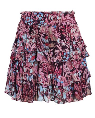 LoveShackFancy Benicia Floral Mini Skirt | INTERMIX®