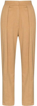 pleated wide-leg trousers