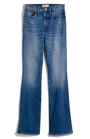 Madewell High Waist Skinny Flare Jeans navy