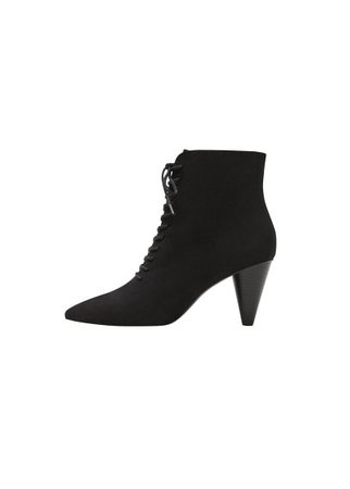 MANGO Heel lace-up ankle boots
