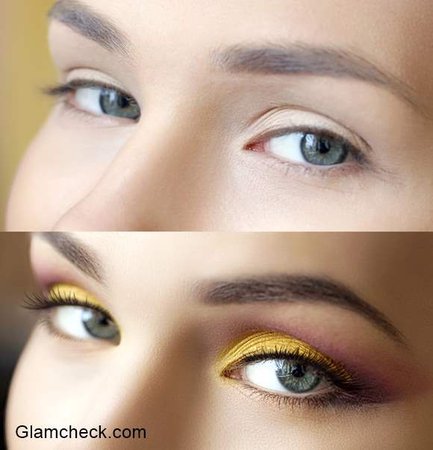 DIY-Golden-Yellow-Eye-Makeup.jpg (580×603)