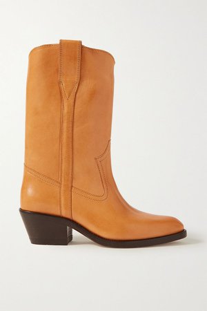 Camel Danta leather boots | Isabel Marant | NET-A-PORTER