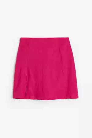 Linen Skirt - Cerise - Ladies | H&M US