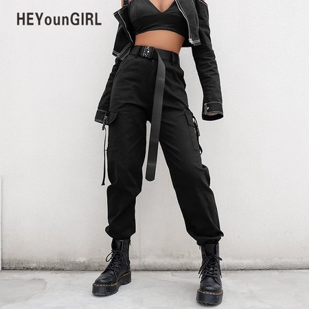 HEYounGIRL-Streetwear-Cargo-Pants-Women-Casual-Joggers-Black-High-Waist-Loose-Female-Trousers-Korean-Style-Ladies.jpg_640x640.jpg (640×640)