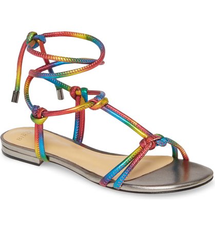Alexandre Birman Rebecca Rainbow Flat Sandal (Women) | Nordstrom