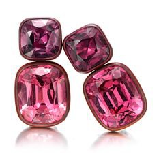 (38) Pinterest - {Jewel Worthy} Sugarplum Luxe~Earrings by Hemmerle ( tourmalines and pink sapphires in white gold and patinated | My first time in Pinterest!!