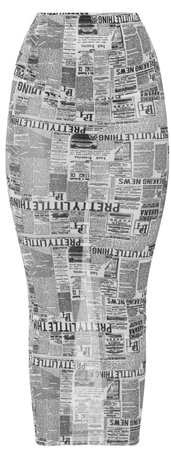 Newspaper pencil skirt