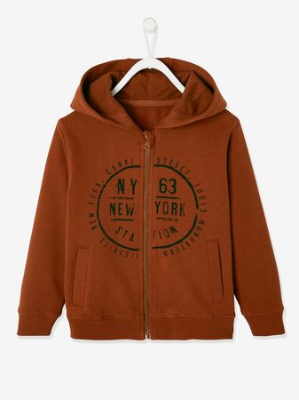 Jacket with Zip, for Boys - brown, Boys