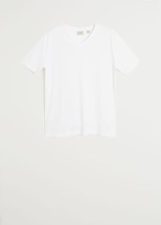 Essential cotton-blend t-shirt - Man | Mango Man Denmark