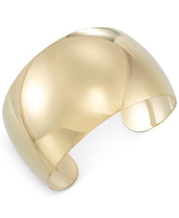 Macy's 14k Gold-Plated Sterling Silver Polished Cuff Bracelet