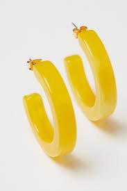 light yellow earring hoops - Google Search