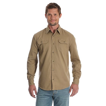 Men's Wrangler® Long Sleeve Twill/Denim Shirt | Mens Shirts by Wrangler®