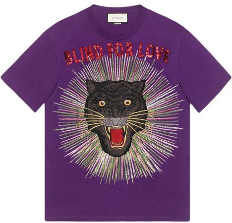 Panther with rays cotton T-shirt