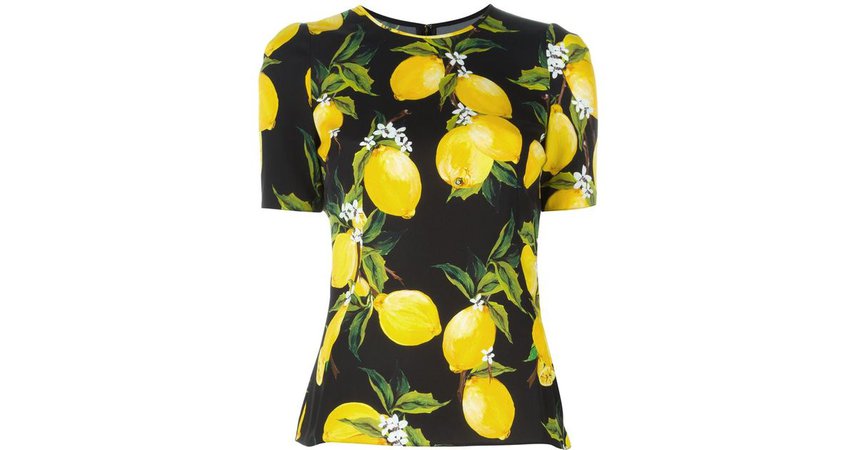 dolce and gabbana lemon print shirt
