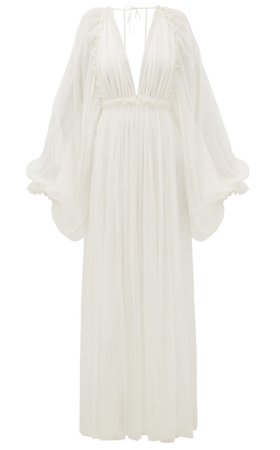 white cream gown dress