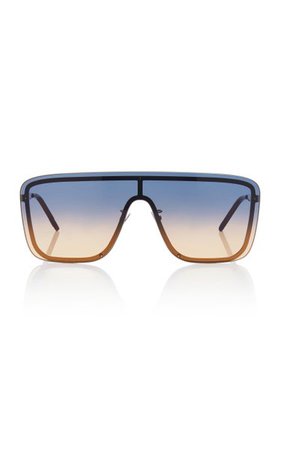 Mask D-Frame Metal Sunglasses By Saint Laurent | Moda Operandi