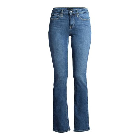 blue Free Assembly - Free Assembly Women's Essential Mid-Rise Bootcut Jeans - Walmart.com - Walmart.com