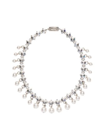 Miu Miu crystal and pearl necklace $970 - Buy Online SS19 - Quick Shipping, Price