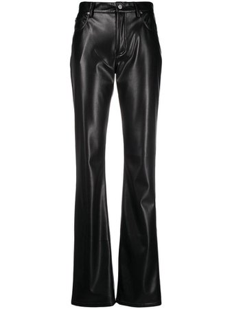 MISBHV faux leather flared trousers