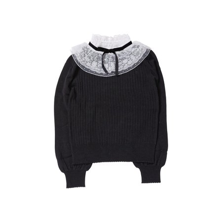 Classical high neck lace knit / mille fille closet (740870336451982) | knit / sweater | Roddy spot (LODISPOTTO) | fashion mail order Hanabi Online (HANA-BI ONLINE)