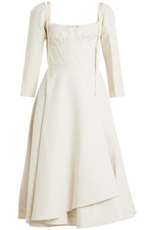 BROCK COLLECTION Devin Dress in Linen and Cotton