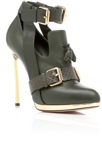 green and gold heel