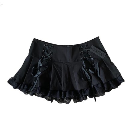 black lace-up skirt from widow ˎˊ˗ just got it but... - Depop