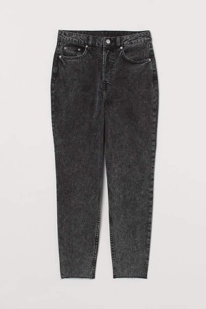 Mom High Ankle Jeans - Gray