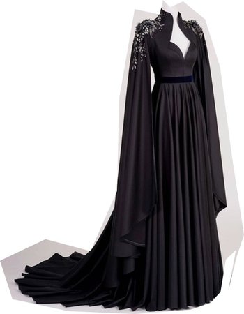 black fantasy gown