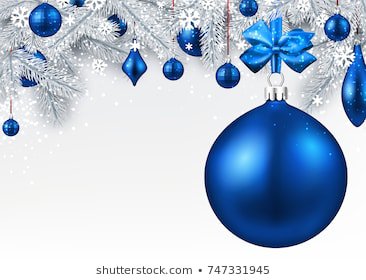 New Year Banner Blue Christmas Balls Stock Vector (Royalty Free) 521738200