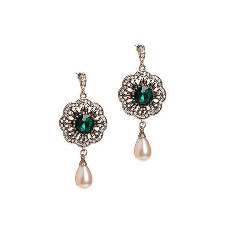 Earrings | Shop Women's Gold Pearls Drop Earring at Fashiontage | SSE0034_EMRG