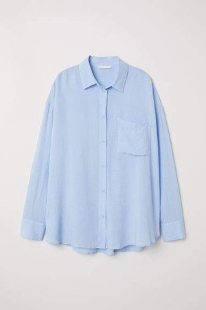 Viscose-blend Shirt - Blue