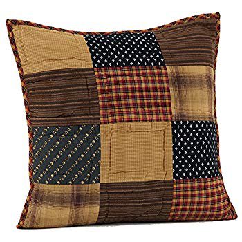 Patriotic Patch 16" Quilted Decorative Throw Pillow Cover