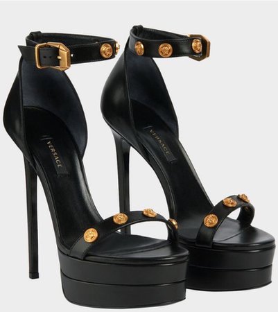 Versace heeled sandals (black)