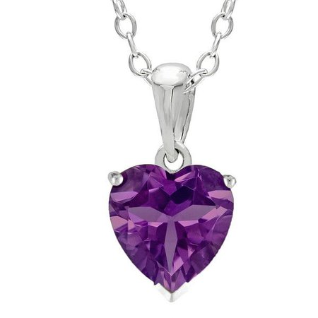 polyvore purple heart necklace