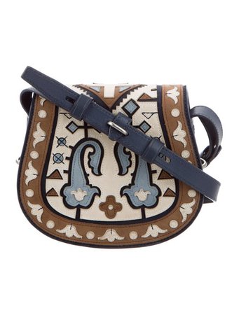 Tory Burch Embroidered Medium Saddlebag - Handbags - WTO159580 | The RealReal